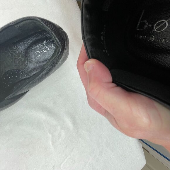 Born B.O.C Black Leather Slip-On Clogs Size 9 - Picture 11 of 12
